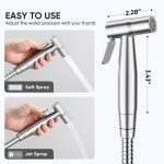 Stainless Steel Health Faucet for Bathroom/Jet Spray for Toilet Shower Faucet, Silver, Brushed Finish - Image 3